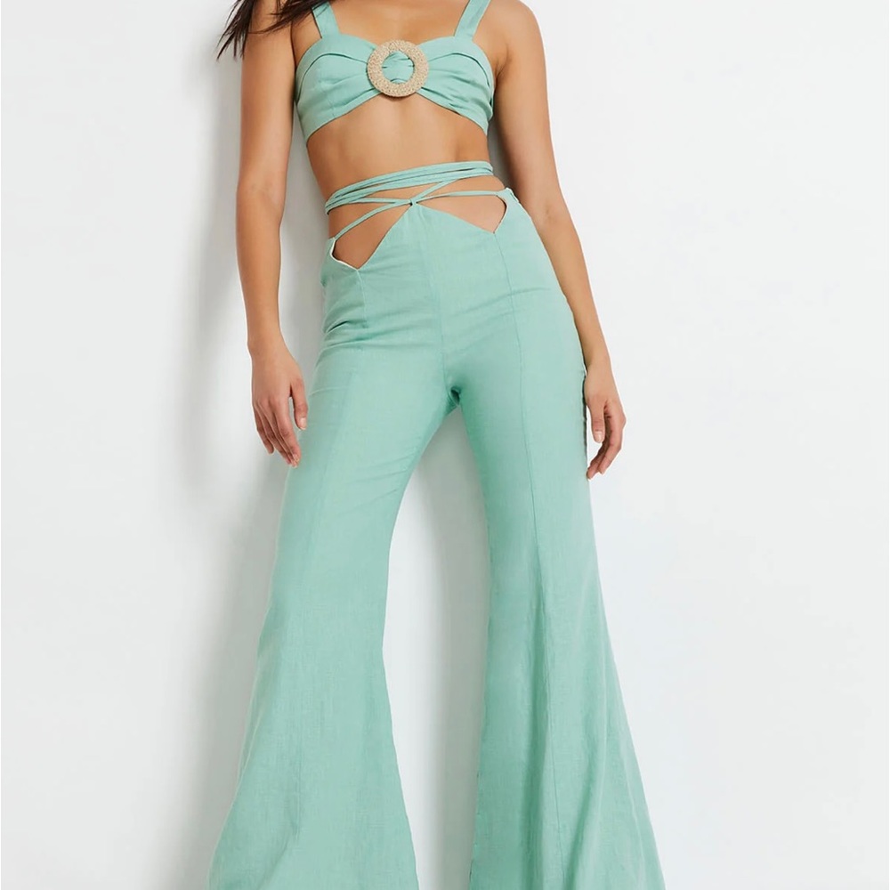 PatBo linen tie waist pants